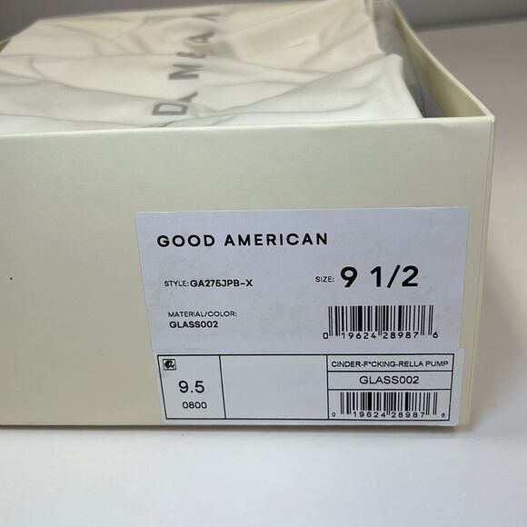 Good American Women’s Glass Cinder-f*cking-rella Pump Size 9.5 - Picture 2 of 8